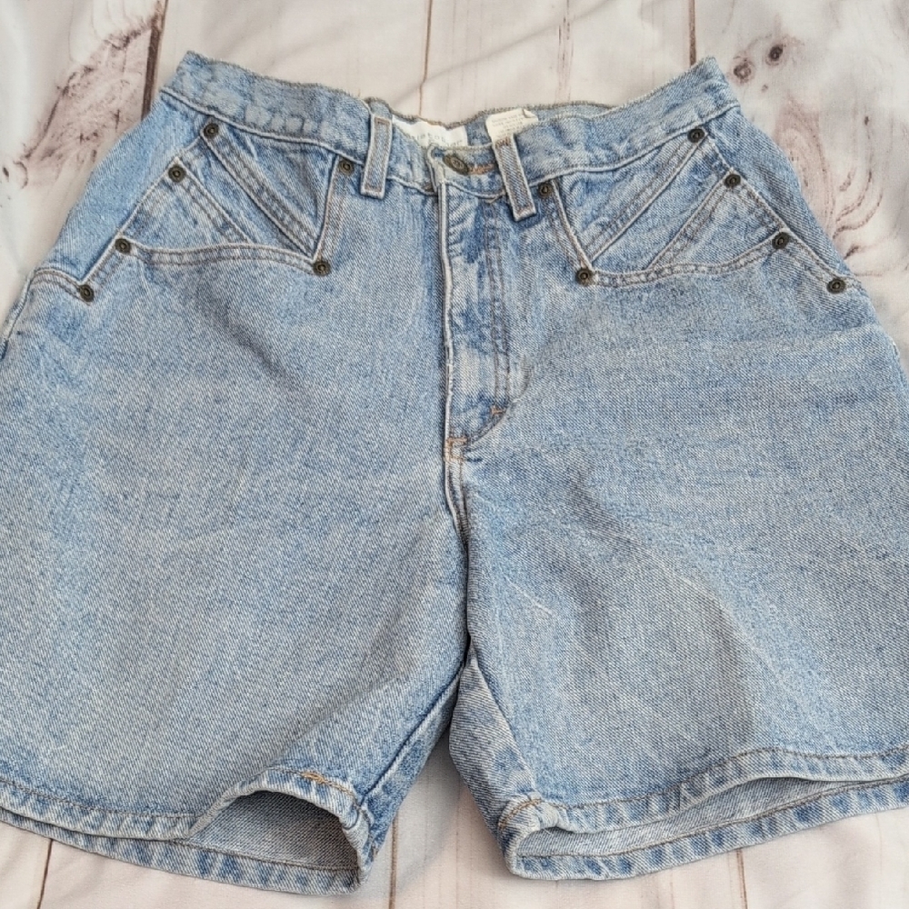 Vintage Christopher & Banks Denim Shorts Womens 10 High Rise Light Wash 90s